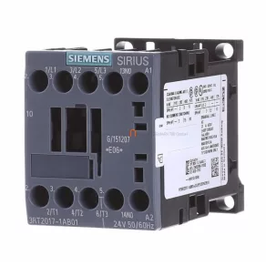   Contactor Siemens 3RT2017-1AB01, 5,5 kW/12 A, 24 V c.a., 1 NO, S00, cu prindere prin șuruburi