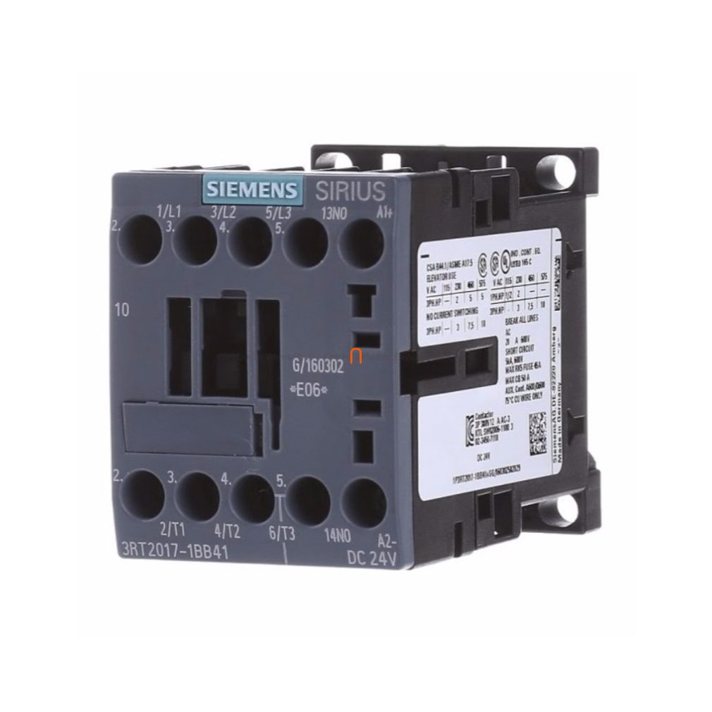 Siemens 3RT2017-1BB41 magnetocontactor, 5,5 kW/12 A, 24 VCC, 1NO, S00, cu șuruburi