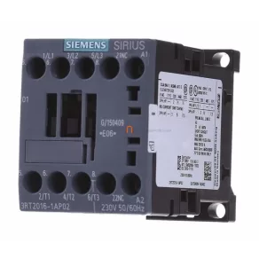   Contactor Siemens 3RT2016-1AP02, 4 kW/9 A, 230 V c.a., 1 NC, S00, cu prindere prin șuruburi