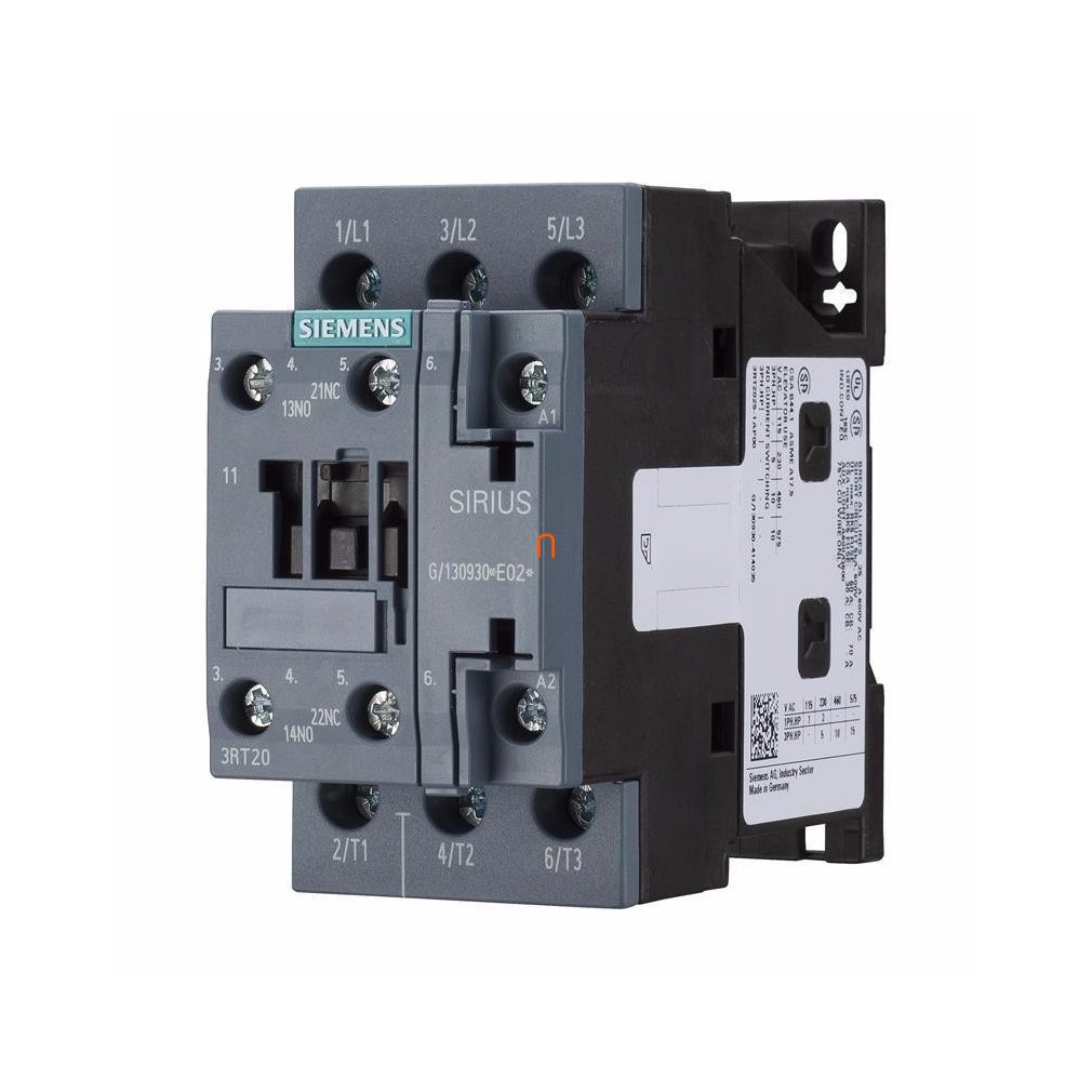 Siemens 3RT2027-1AP00 magnetocontactor, 15kW/32A, 230VAC, 1NO+1NC, S0, cu șuruburi