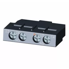   Contact auxiliar Siemens 3RV2901-1F, montare frontală, 2NO, pentru S00-S3, cu fixare prin șurub
