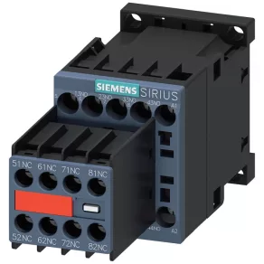   Contactor Siemens 3RH2244-1BB40, 8P 6A (AC15), 4NO+4NC, 24 Vcc, S00, cu șuruburi