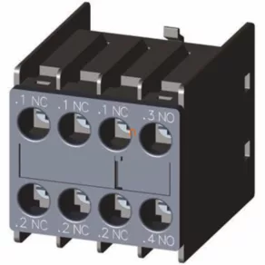   Siemens 3RH2911-1HA13 contact auxiliar, montare frontală, 1NO+3NC, pentru S00-S3, cu prindere prin șuruburi