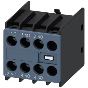   Siemens 3RH2911-1HA21 contact auxiliar, montare frontală, 2NO+1NC, pentru S00-S3, cu prindere prin șuruburi
