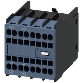   Contact auxiliar Siemens 3RH2911-2HA11, pentru montare frontală, 1NO+1NC, pentru S00-S3, cu arc