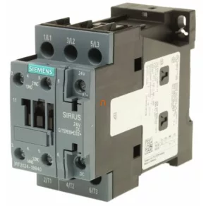   Contactor magnetic Siemens 3RT2024-1BB40, 5,5 kW/12 A, 24 Vcc, 1 NO + 1 NC, S0, cu prindere prin șuruburi