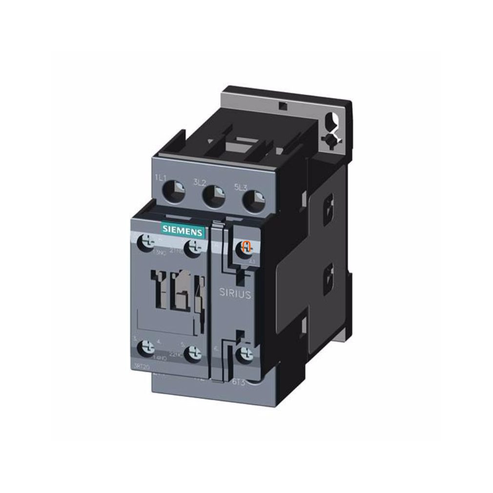 Magneto Siemens 3RT2027-1AB00, 15 kW/32 A, 24 VAC, 1NO+1NC, S0, cu șuruburi