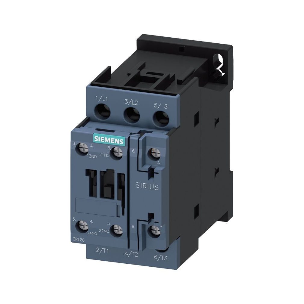 Siemens 3RT2028-1AP00 mágneskapcsoló, 18,5kW/38A, 230VAC, 1NO+1NC, S0, csavaros