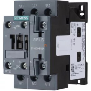   Contactor magnetic Siemens 3RT2028-1BB40, 18,5 kW/38 A, 24 V c.c., 1 NO + 1 NC, S0, cu prindere prin șuruburi