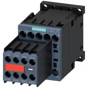   Contactor magnetic Siemens 3RT2017-1AP04-3MA0, 5,5 kW/12 A, 230 V c.a. 50/60 Hz, 2 NO + 2 NC, S00, cu prindere prin șuruburi