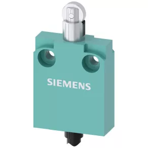  Comutator de capăt de cursă miniatural Siemens 3SE5423-0CD20-1EA2, cu știft și rolă, 1NO+1NC (cu acțiune instantanee), 40 mm, carcasă metalică, cablu de 2 m