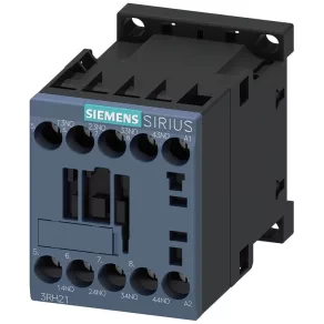   Contactor Siemens 3RH2140-1AF00, 6 A, 4 NO, 110 V c.a., 50 Hz/60 Hz, S00, cu șuruburi