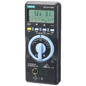   Dispozitiv de adresare Siemens 3RK1904-2AB02 AS-I V3.0, Accesorii: 4 baterii AA, cablu de adresare M12 de 1,5 m