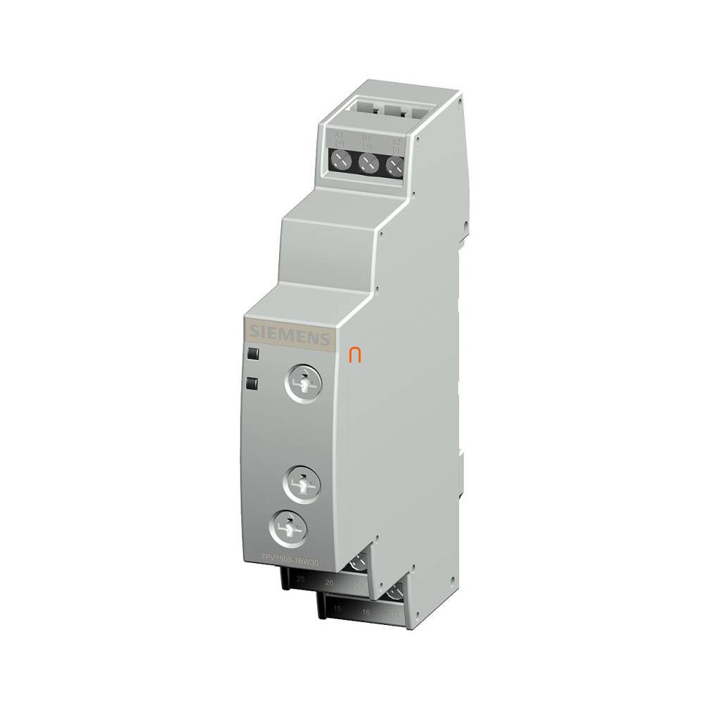 Siemens 7PV1508-1BW30 temporizator cu LED, 7 funcții, 0,05 s-100 h, 2CO, 12-240VAC/DC, modular, conexiune cu șurub
