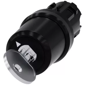   Cap de comutare cu cheie Siemens 3SU1000-5BC01-0AA0, cu 2 poziții, cu revenire automată, CES SSG10, cheie detașabilă în poziția O, Sirius