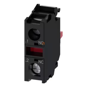   Element de contact Siemens 3SU1400-1AA10-1CA0, 1NC, pentru panou frontal, cu fixare prin șuruburi, Sirius