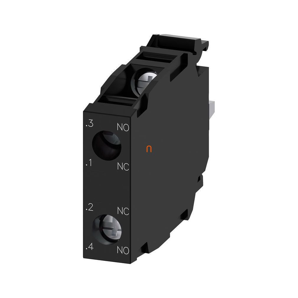 Siemens 3SU1400-1AA10-1FA0 element de contact, 1NO+1NC, pentru panou frontal, cu șuruburi Sirius