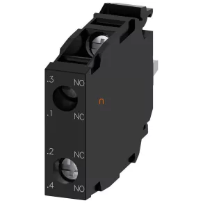   Element de contact Siemens 3SU1400-1AA10-1FA0, 1NO+1NC, pentru panou frontal, cu fixare prin șuruburi, Sirius