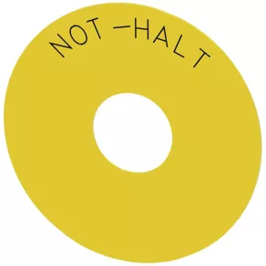   Siemens 3SU1900-0BC31-0AT0, autocolant circular galben de 75 mm, NOT-HALT