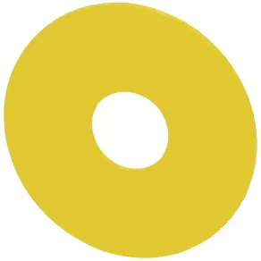   Placă de inscripționare Siemens 3SU1900-0BB31-0AA0, goală, circulară, de 75 mm, cu inscripție galbenă