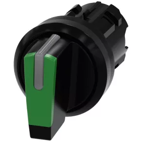  Cap de comutator cu indicator luminos Siemens 3SU1002-2BL40-0AA0, cu 3 poziții, verde Sirius
