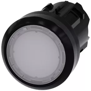   Cap de buton luminos Siemens 3SU1001-0AA60-0AA0, alb, cu blocare Sirius