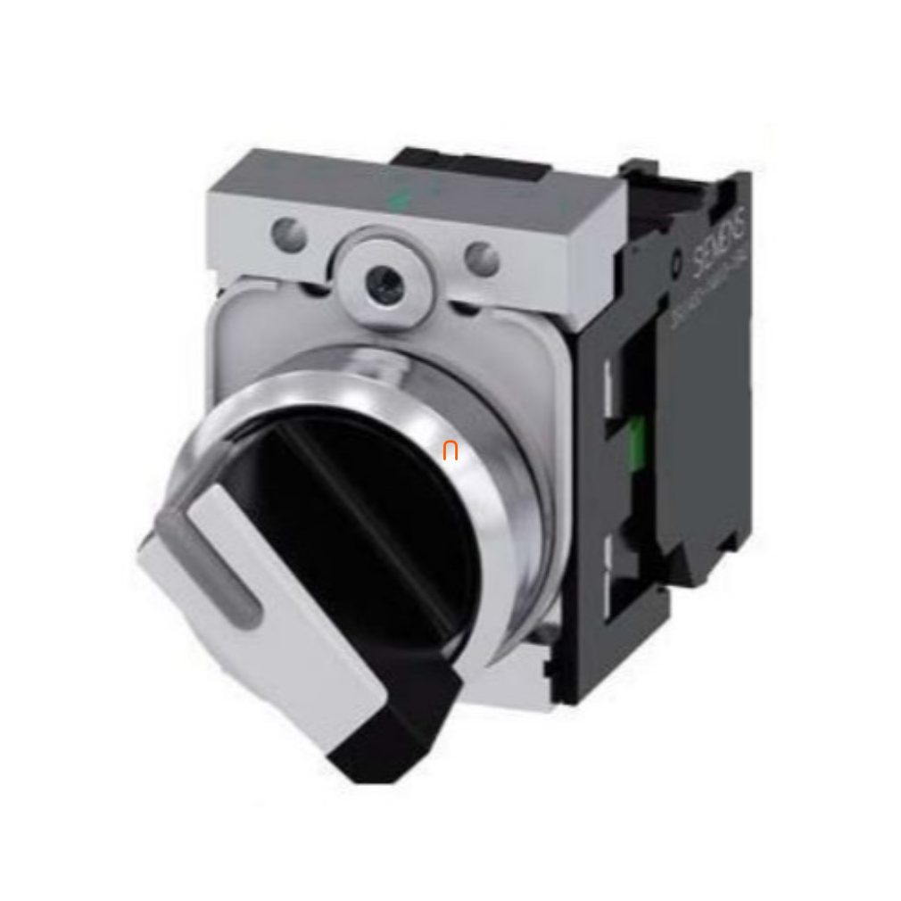 Siemens 3SU1150-2BF60-1BA0 comutator complet, 2 poziții, alb, 1NO, metal, cu șuruburi Sirius