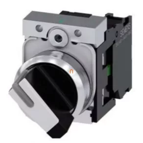   Siemens 3SU1150-2BF60-1BA0 întrerupător complet, cu 2 poziții, alb, 1NO, metalic, cu prindere prin șuruburi, Sirius