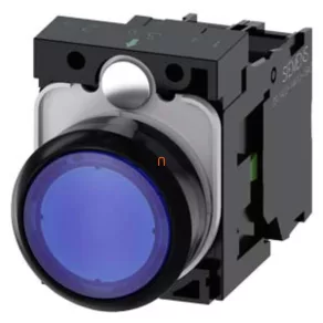   Siemens 3SU1102-0AB50-1BA0 buton luminos complet, albastru, 24 V c.a./c.c., 1NO, cu prindere prin șuruburi Sirius