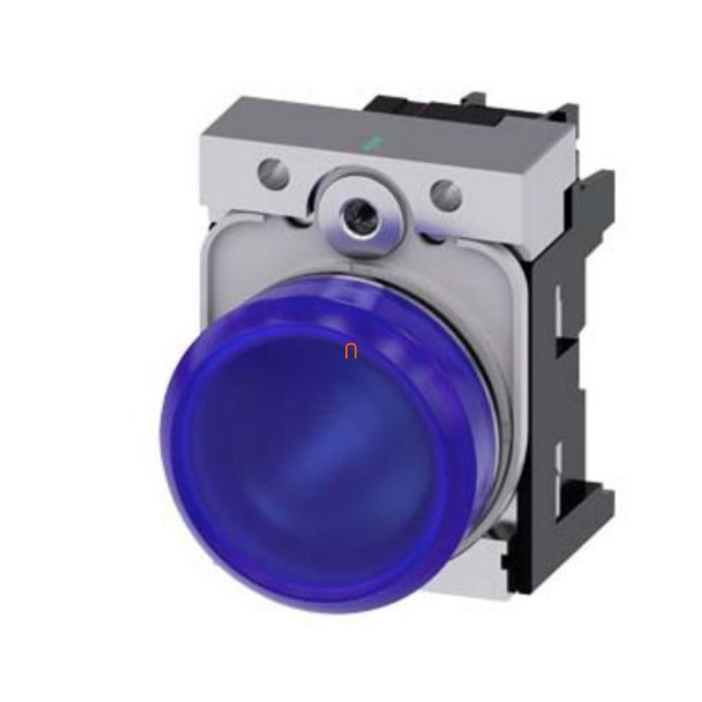 Siemens 3SU1152-6AA50-1AA0 lampă de semnalizare completă, albastră, 24VAC/DC, metal, cu șuruburi Sirius