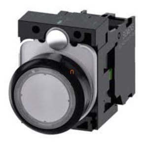   Siemens 3SU1152-6AA60-1AA0 lampă de semnalizare completă, albă, 24 V c.a./c.c., metal, cu filet Sirius