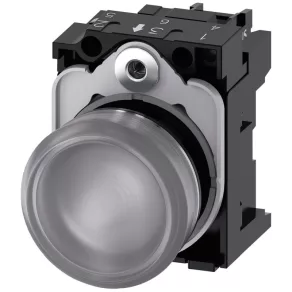   Siemens 3SU1152-6AA70-1AA0 semafor complet, transparent, 24 V c.a./c.c., metalic, cu prindere prin șuruburi Sirius
