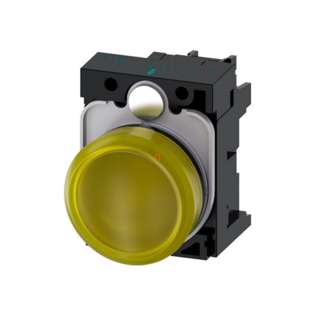 Siemens 3SU1102-6AA30-1AA0 semafor complet, galben, 24VAC/DC, cu șuruburi Sirius