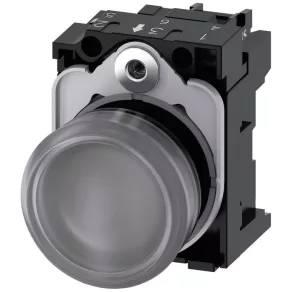   Semnalizator complet Siemens 3SU1102-6AA70-1AA0, transparent, 24 V c.a./c.c., cu prindere prin șuruburi Sirius