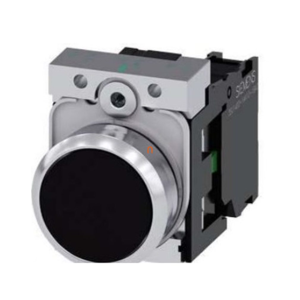 Siemens 3SU1150-0AB10-1BA0 buton complet, negru, 1NO, metal, cu șurub Sirius