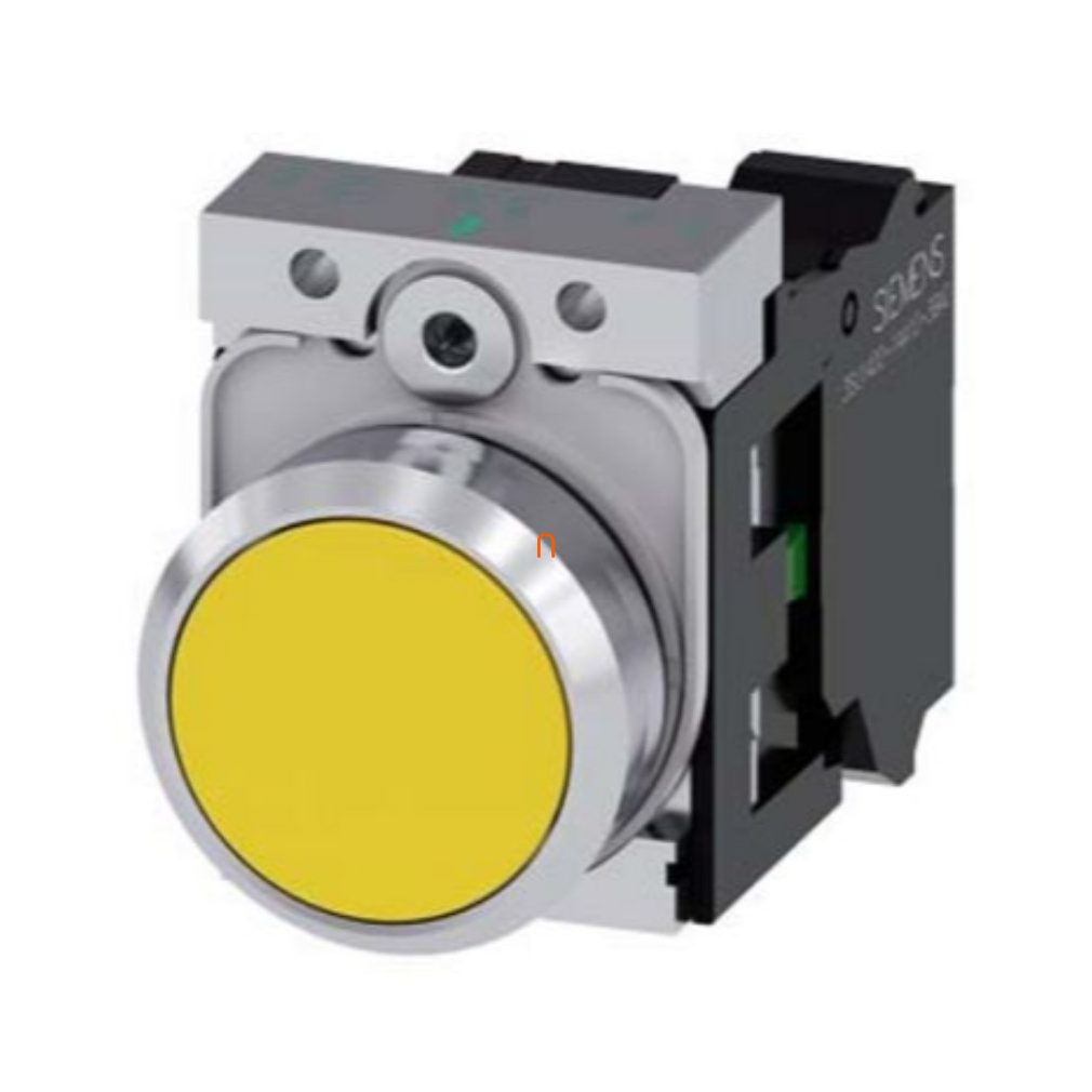 Siemens 3SU1150-0AB30-1BA0 buton complet, galben, 1NO, metal, cu șurub Sirius
