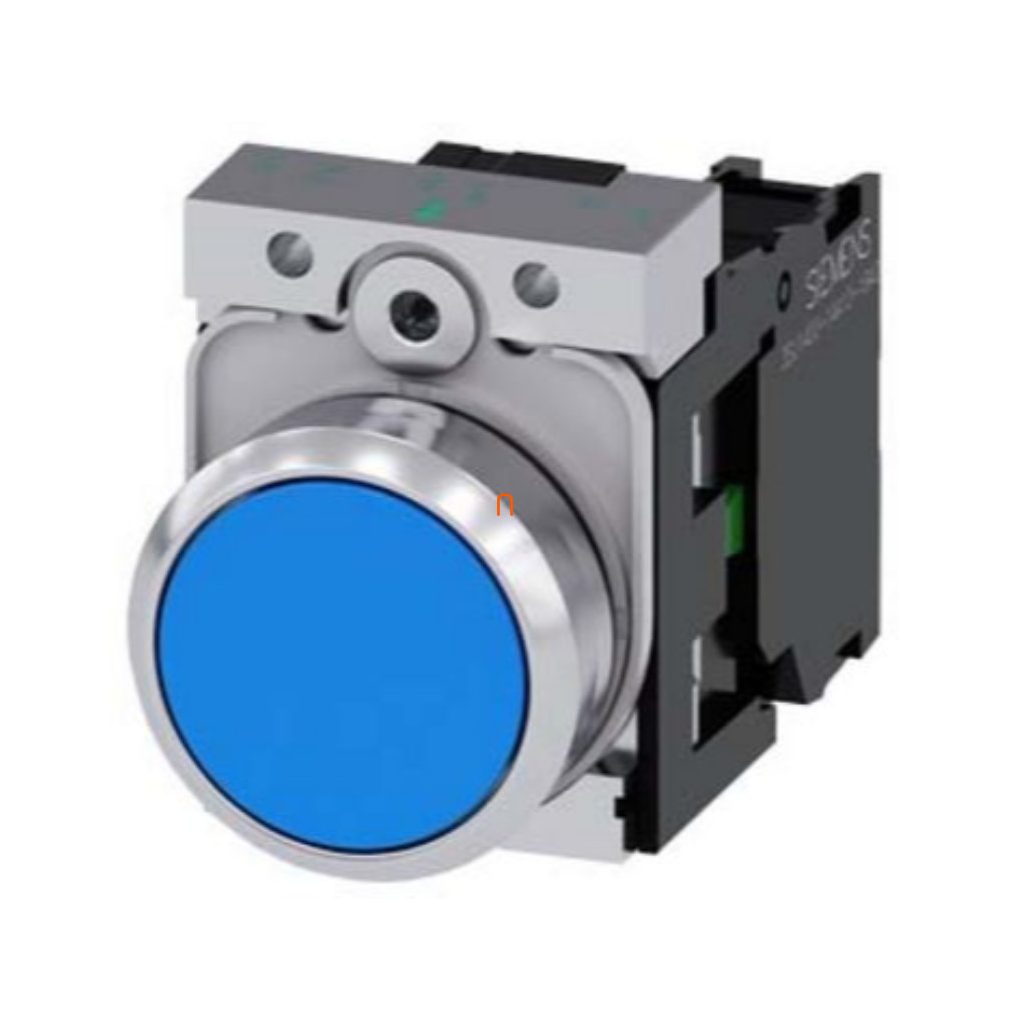 Siemens 3SU1150-0AB50-1BA0 buton complet, albastru, 1NO, metal, cu șurub Sirius