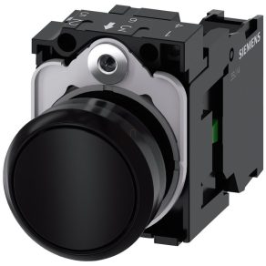   Siemens 3SU1100-0AB10-1BA0 buton complet, negru, 1NO, montat cu șurub Sirius