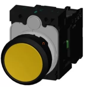   Siemens 3SU1100-0AB30-1BA0 buton complet, galben, 1NO, montat cu șurub Sirius