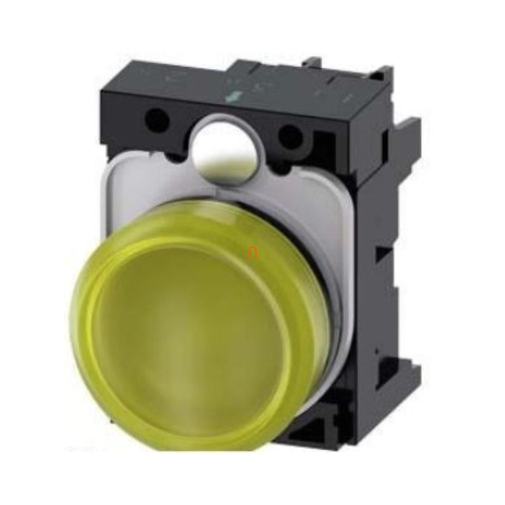 Siemens 3SU1106-6AA30-1AA0 semafor complet, galben, 230 V c.a., cu șuruburi Sirius