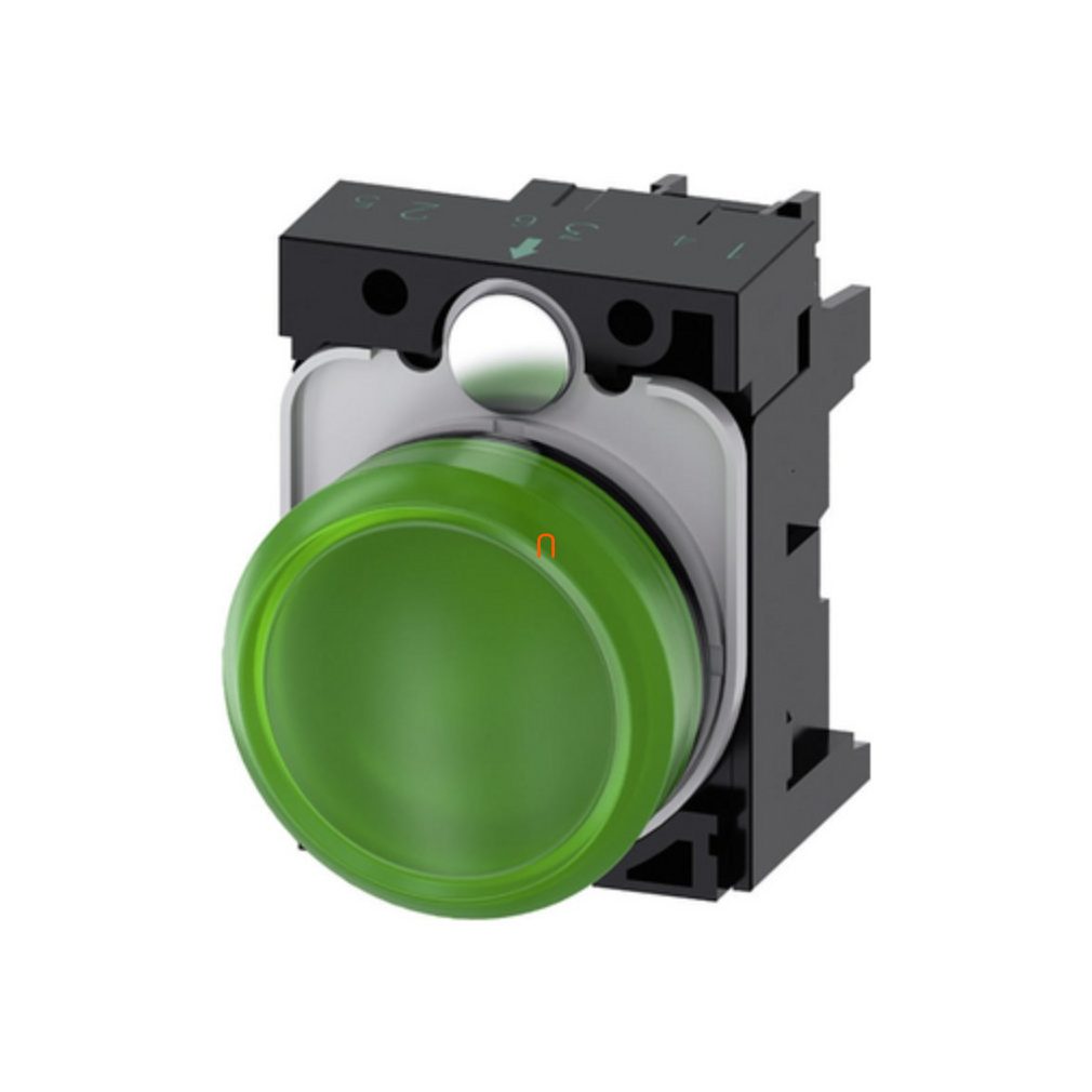 Siemens 3SU1106-6AA40-1AA0 semafor complet, verde, 230 V c.a., cu șuruburi Sirius