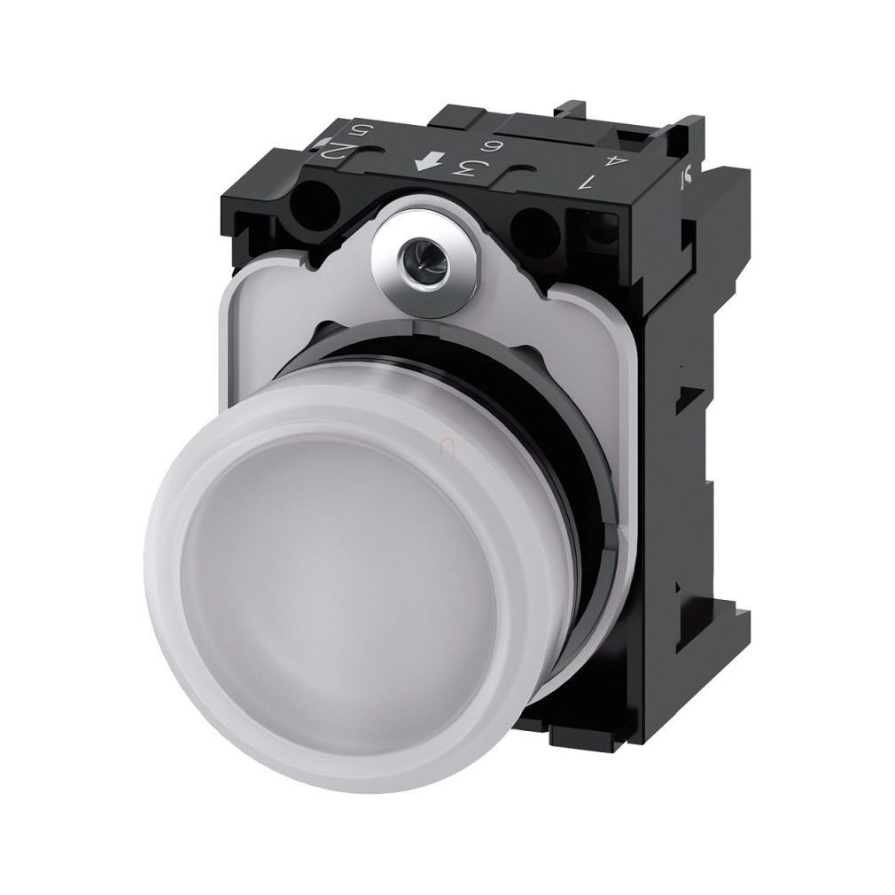 Siemens 3SU1106-6AA60-1AA0 semafor complet, alb, 230 V c.a., cu șuruburi Sirius