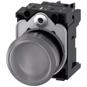   Siemens 3SU1106-6AA70-1AA0 semafor complet, transparent, 230 V c.a., cu prindere prin șuruburi Sirius