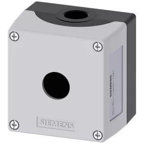   Carcasă pentru buton Siemens 3SU1851-1AA00-1AA1 pentru comutator de coordonate/ID-key, din metal, cu o singură gaură, gri