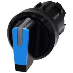   Cap de comutator Siemens 3SU1002-2BP50-0AA0, cu 3 poziții, albastru, cu revenire la poziția I, Sirius