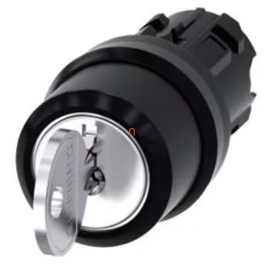   Cap de comutare cu cheie Siemens 3SU1000-4BL01-0AA0, cu 3 poziții, RONIS SB30, cheie detașabilă în poziția O, Sirius