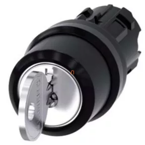   Cap comutator cu cheie Siemens 3SU1000-4BL31-0AA0, 3 poziții, RONIS SB30, cheie II (dreapta) poziție detașabilă