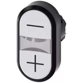   Buton cu două capete Siemens 3SU1000-3AB66-0AL0, alb ( - ) / alb ( + ) Sirius