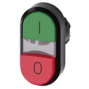   Buton cu două poziții Siemens 3SU1000-3BB42-0AK0, verde (I) / roșu proeminent (O) Sirius
