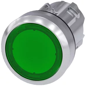   Cap de buton luminos Siemens 3SU1051-0AB40-0AA0, verde, metal Sirius
